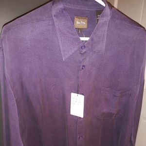 New with tag silk long sleeve shirt